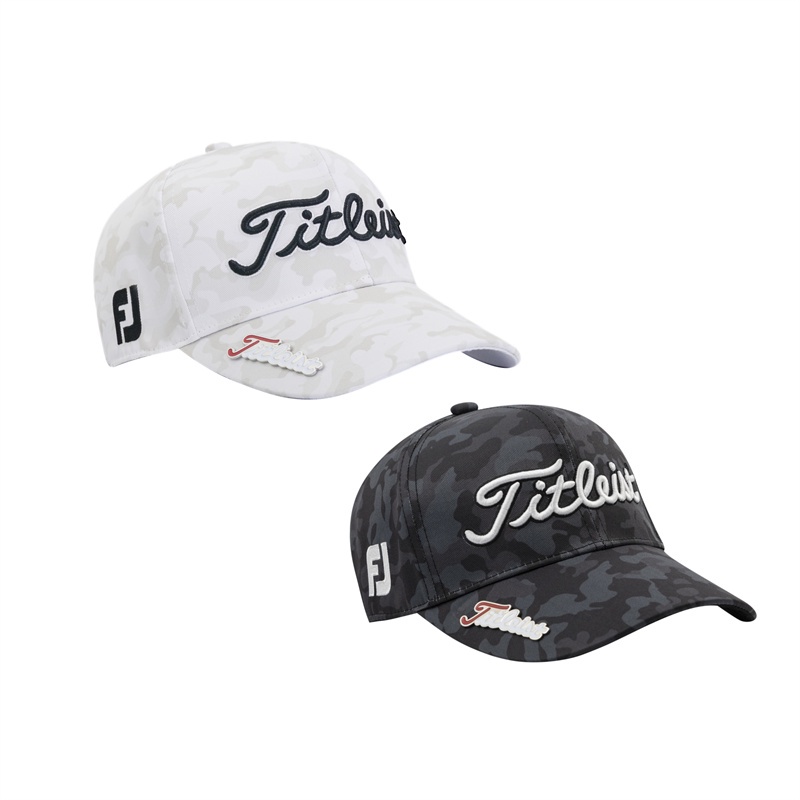 [Titleist] New Style GOLF Cap Men's Camouflage Black with Top Cap ...