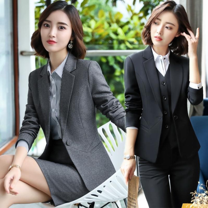 Suit Women's Clothing Sale Formal Clothing 2024 Spring Autumn Gray Suit