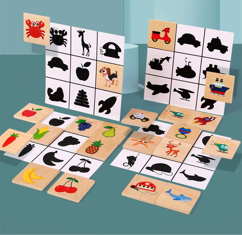 Treeyear Montessori Shadow Matching Toys,Fruit Recognition Sorter ...
