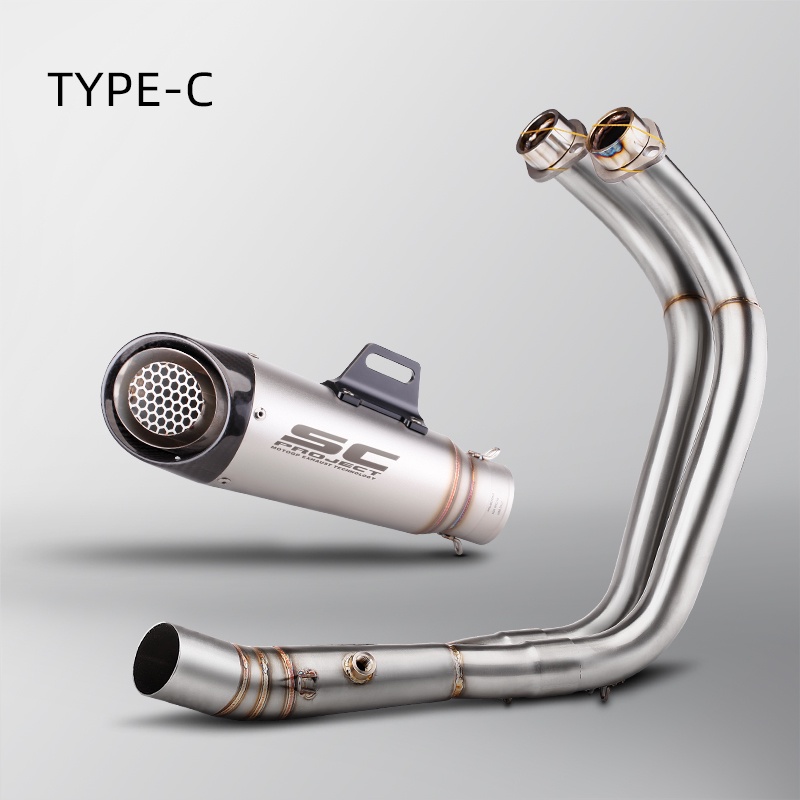 SC Project S1 For Yamaha mt07 xsr700 full system exhaust carbon tip ...