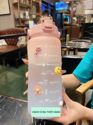 2 liter water bottle with Sticker for people who are loafers to drink ...