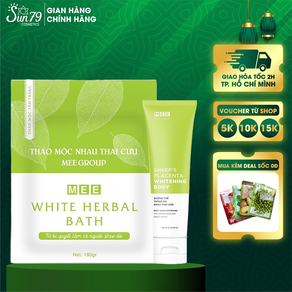 Mee NATURAL Sheep Placenta Soft White Pink Skin Care Combo (White Bath ...