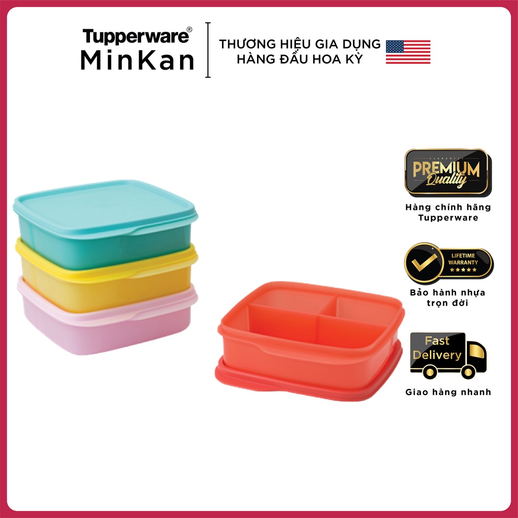 Lollytup divided Tupperware lunch box | Shopee Philippines