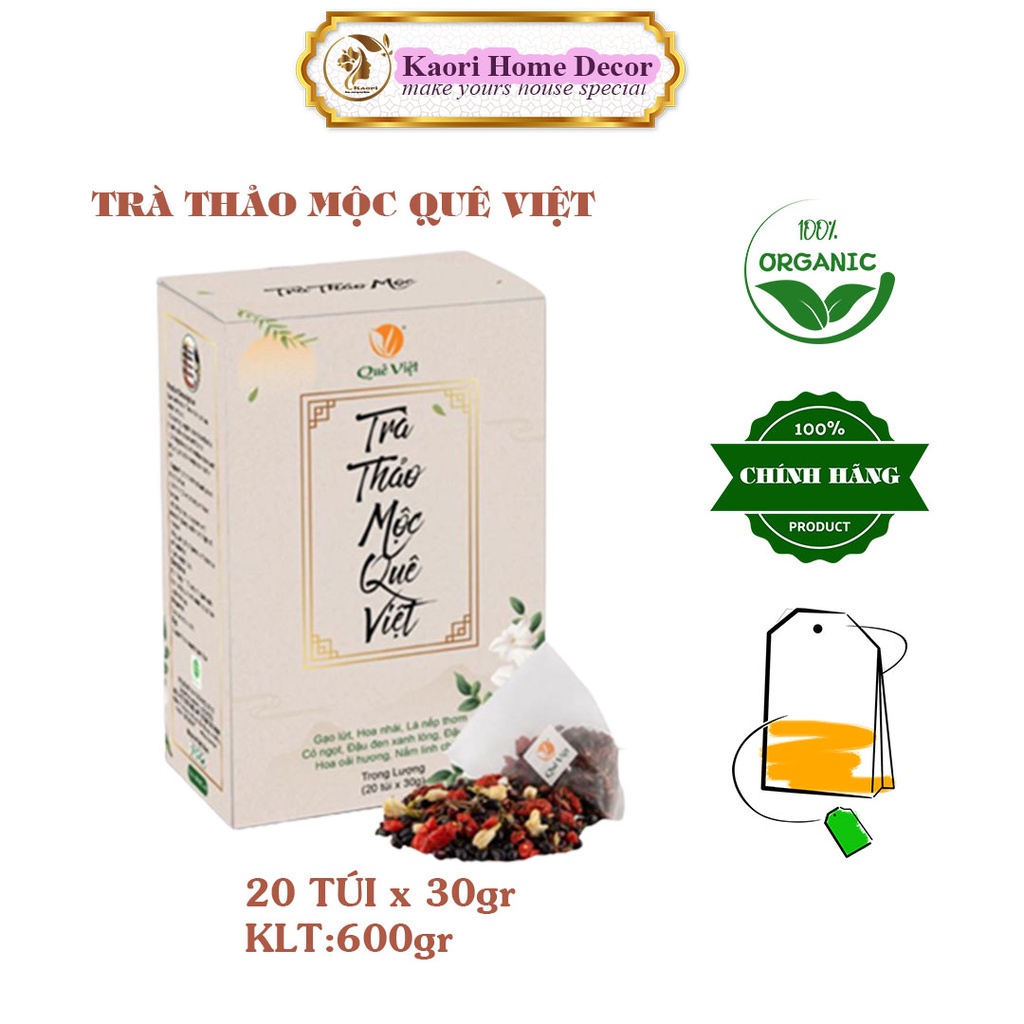 Que Viet herbal tea box of 20 600gr filter bags, 100% organic ...