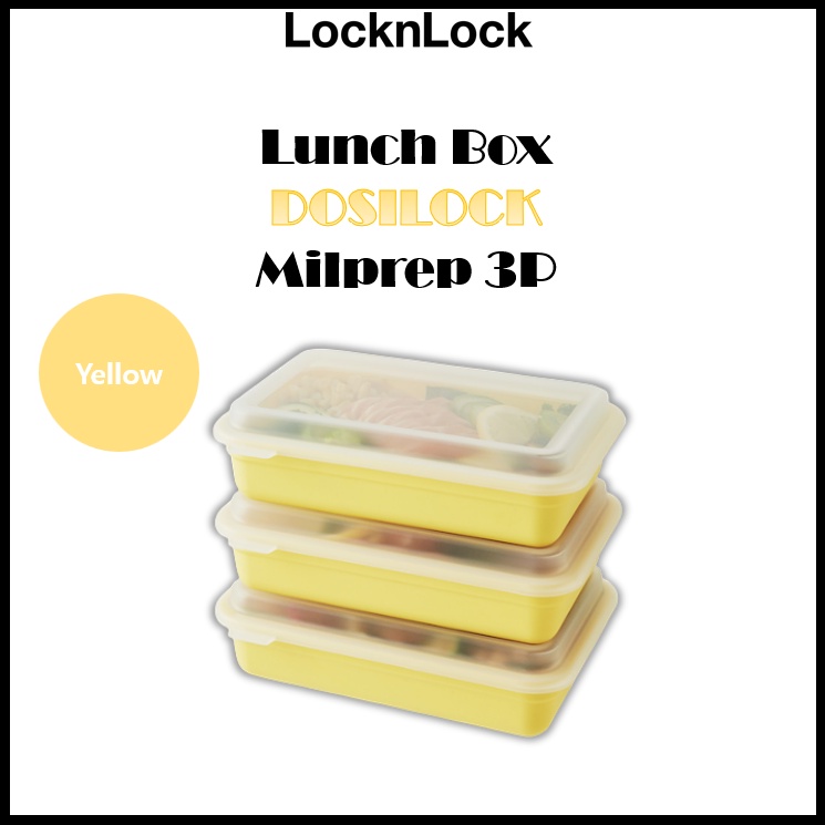[LocknLock] Lunch Box DOSILOCK Milprep 3P (Bento) / LCB400S01 | Shopee ...