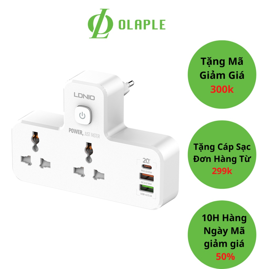 Smart multi-function power outlet, USB adapter with 20W fast charging ...