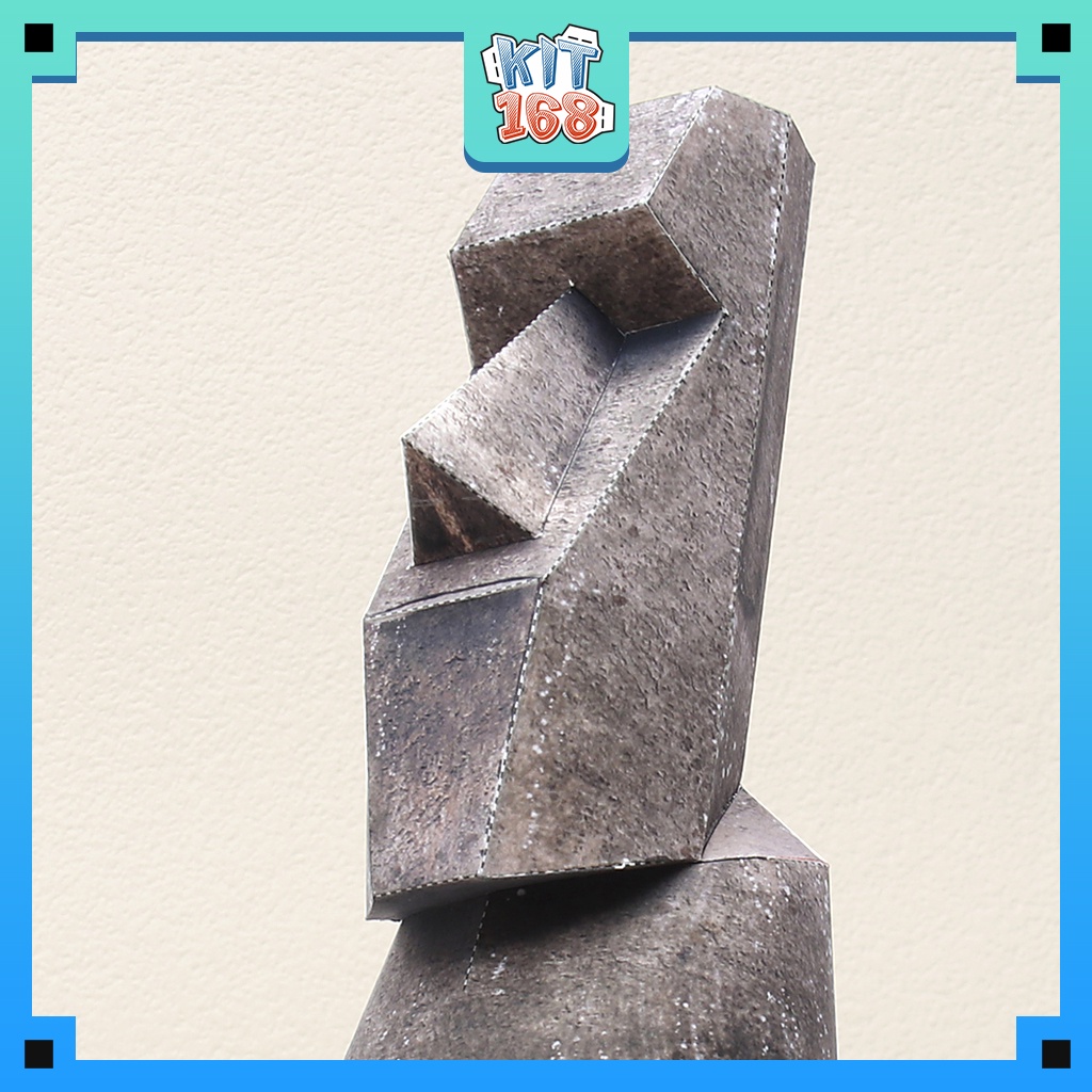 Architectural paper model of Moai Statues of Easter Island Mini - Chile ...
