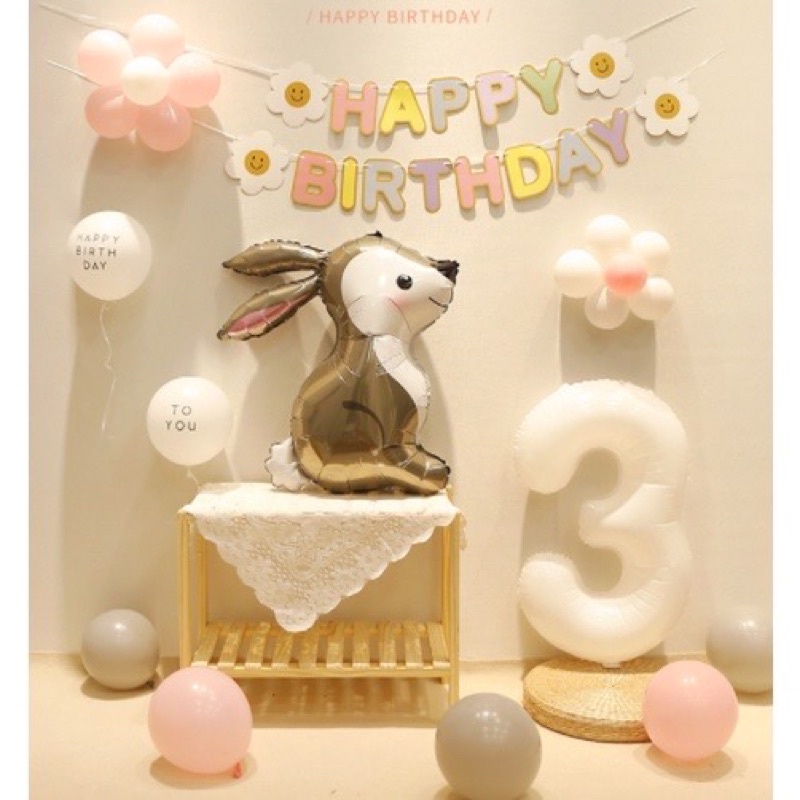 Happy birthday Text String pastel Color birthday Decoration _ With ...
