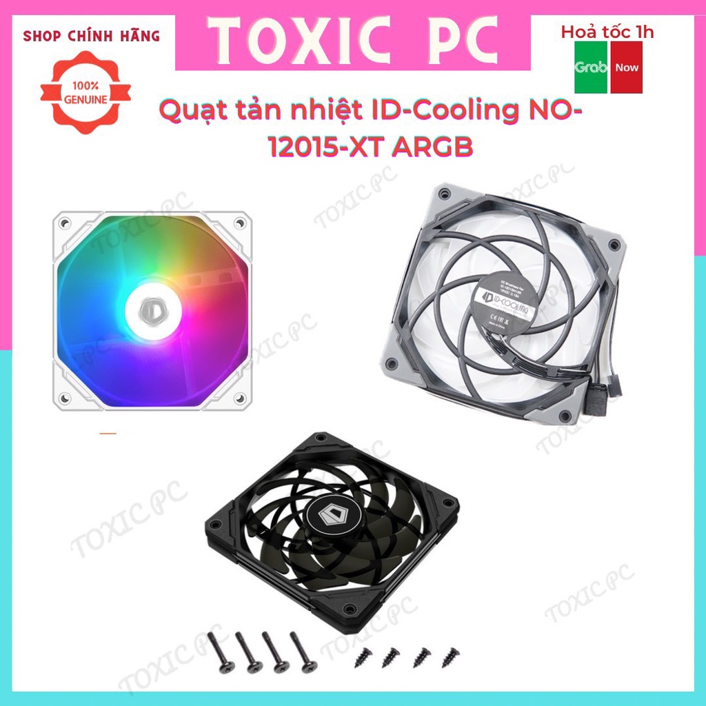 Id-cooling 12cm case fan radiator fan NO-12015-XT ARGB, White - Slim ...