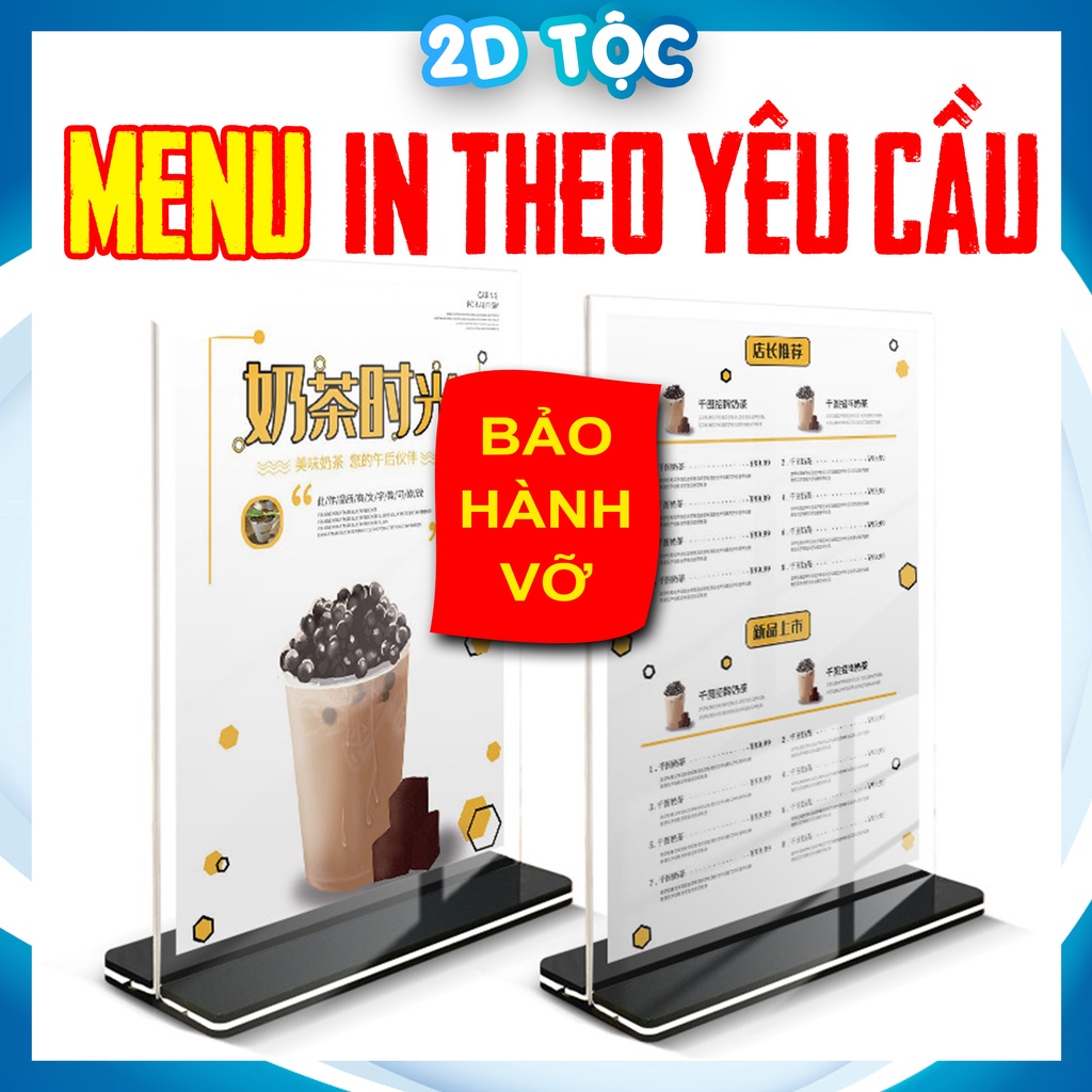 Print Menu on request In size A3 A4 A5 with transparent mica Menu Shelf ...