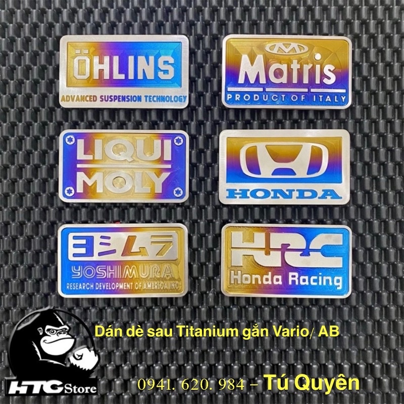 Titanium AB/Vario rear fender stickers are designed to be pasted on ...