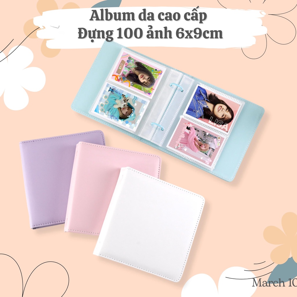 Album 3inch Leather Binder Contains 100 6x9cm Photos album 6x9