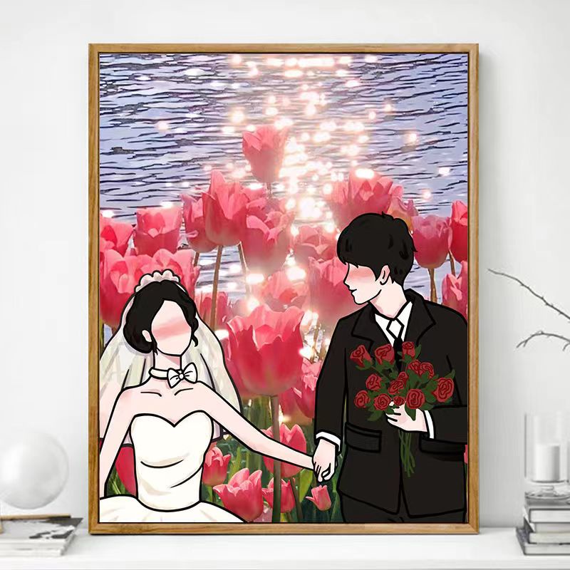 Nong Yang30*40cmdigital oil paintingwall oil paintingcolor by