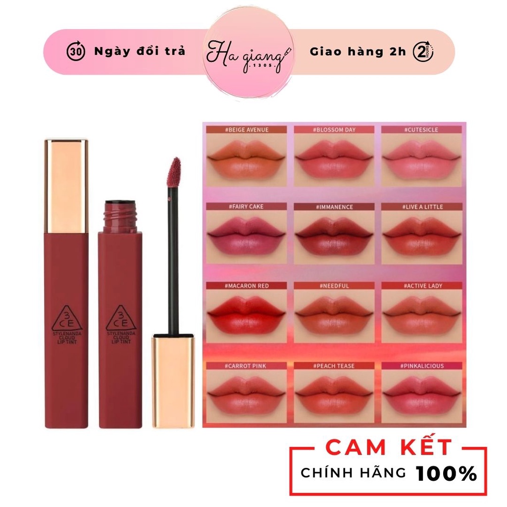 3ce Cloud Lip Tint Super Matte Lipstick does not reveal Lip lines, 3ce ...