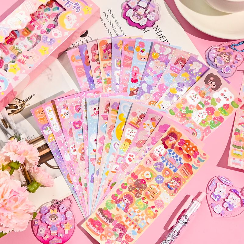 Sticker Box 50 Sheets Cute Sticker Decor Handbook Stickers | Shopee ...