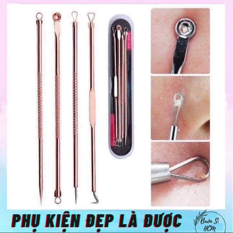 Multi-functional acne removal tool set of 4 Piece in plastic box ...