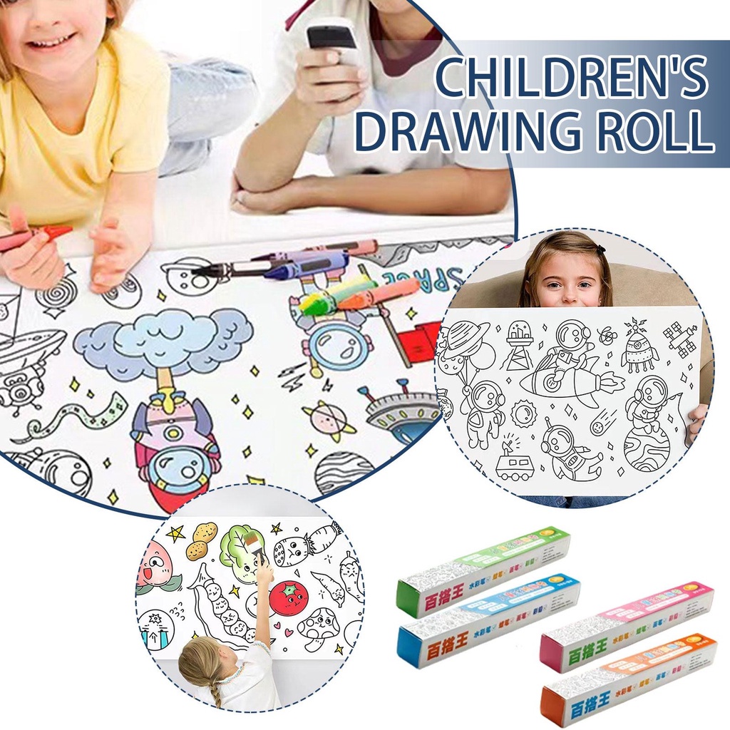 Multi-Picture Coloring Pages for Children 3 Meter Roll | Shopee Philippines