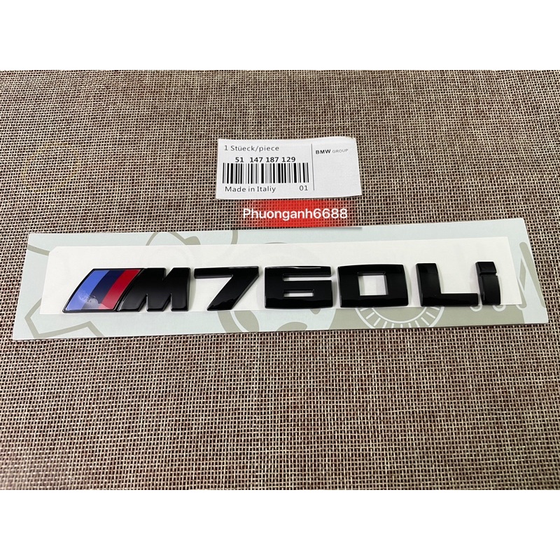 Letter m760li bmw Stamp m760li logo 760Li | Shopee Philippines