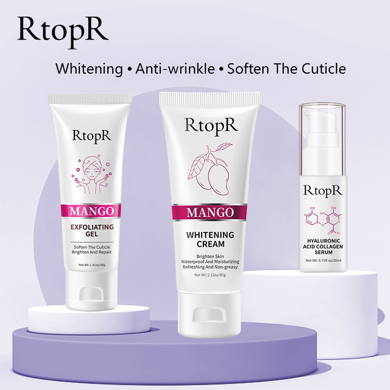 RtopR Skin Care Set Mango Exfoliating Cream 40g+Hyaluronic Acid
