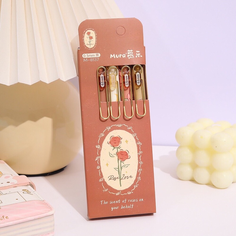 Color Changing Flower Pens 8Pcs Creative Gel Ink Tulip Pens For Teachers Students School Office Decor Black Ink 0 38mm Yellow Stamen Cherry Blossoms 12
