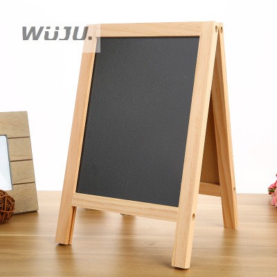 Solid Wood Desktop Small Blackboard High Texture Double-Sided Desktop A ...