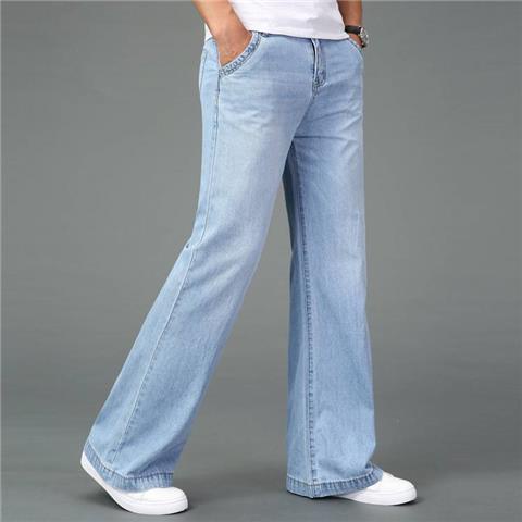 Bottom Jeans Men Big Flare Pants Spring Men's Big Flared Wide