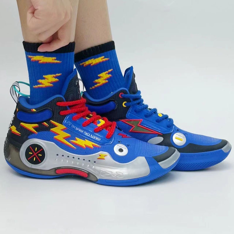 [Primary Color] CJJ Original Adapt to Li Ning WOW10 Wade Road 10 Fire Lightning Blue Black