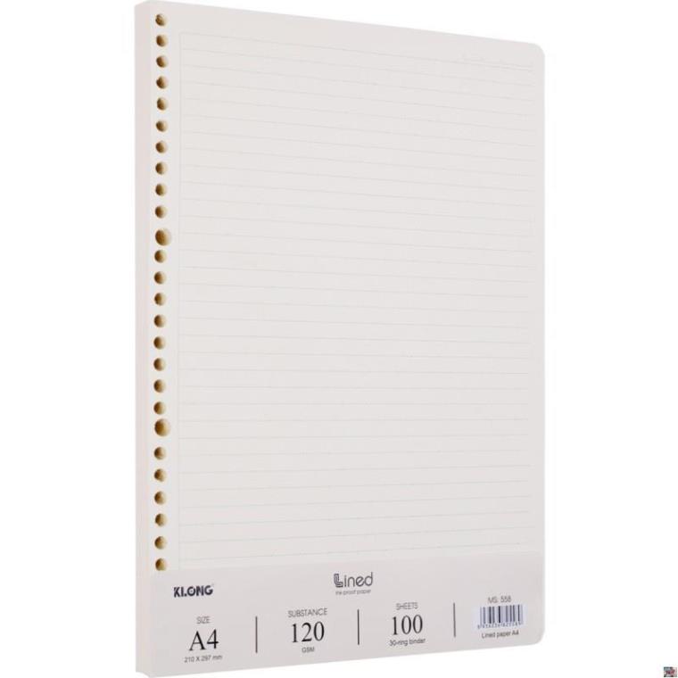 KLONG A4 120/76 horizontal striped notebook - 100 sheets (200 pages ...
