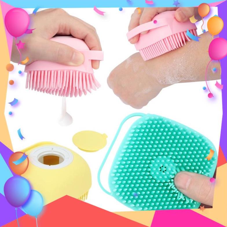 'Silicone Bath Sponge with Shower Gel Container (Square ...