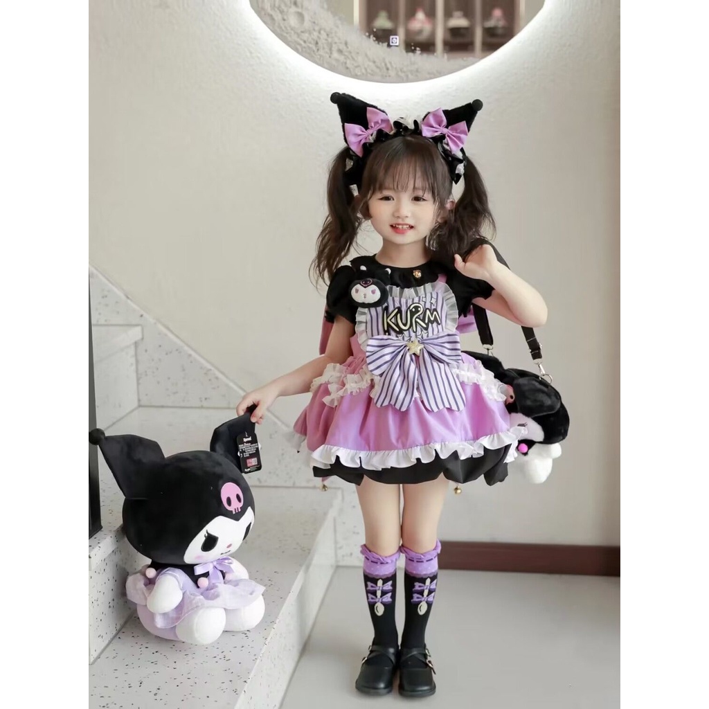 Kuromi Lolita Little Girl Princess Dress Autumn 2023 New Halloween