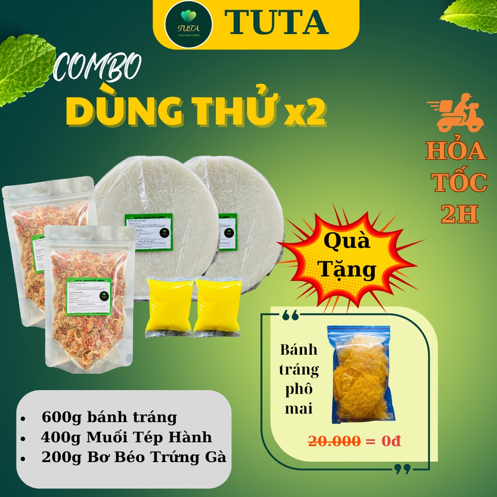 Tuta Mist Drying Rice Paper 300g Type l Rice Paper + Onion Salt [Combo ...