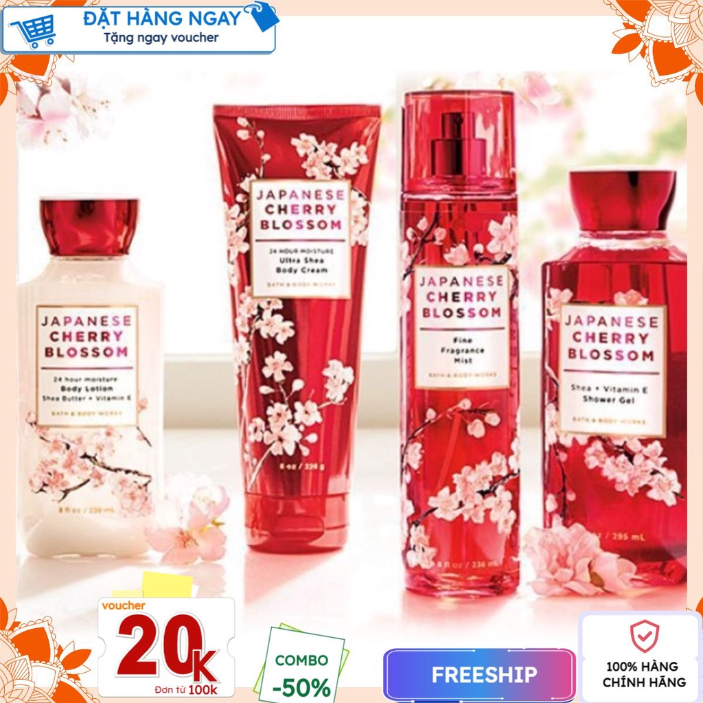 Bath Body Works Japanese Cherry Blossom Body Lotion 236ml Shopee