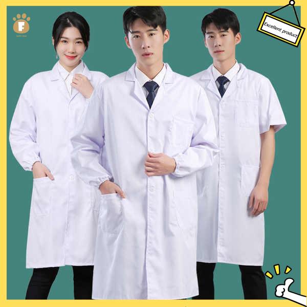 lab gown long sleeve lab gown for men Doctor's overalls, white coats ...