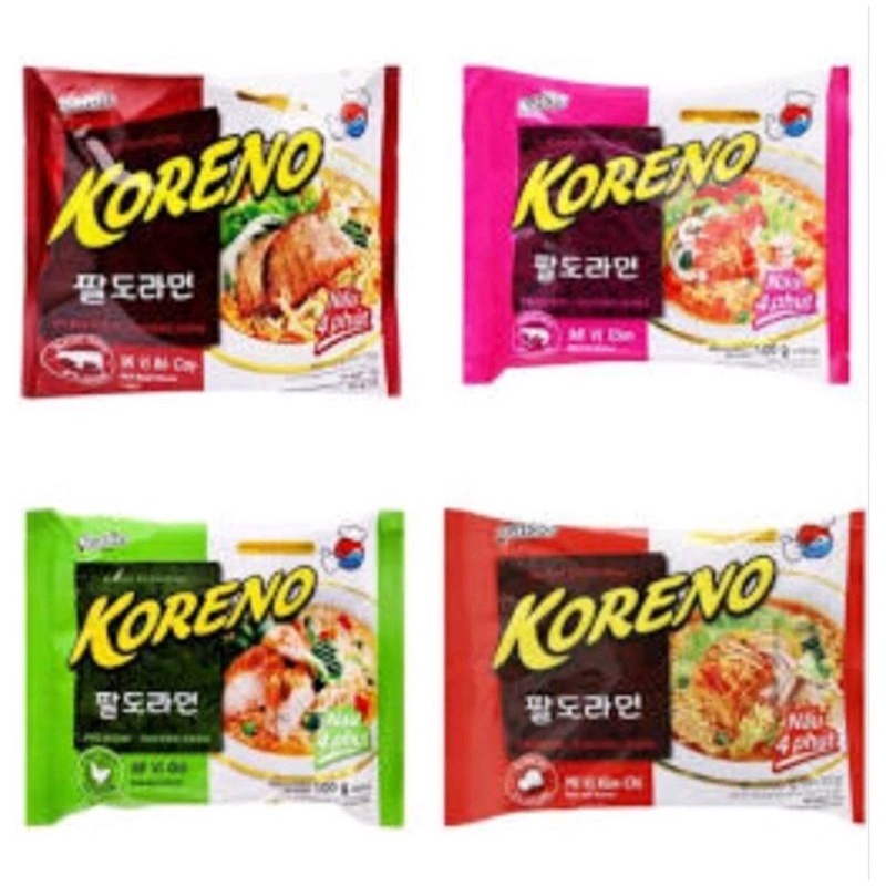 [1 Box] Korean Koreno Premium Spicy Beef   Kim Chi   Seafood Noodles 