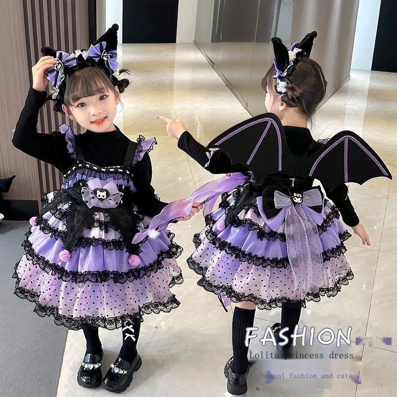 Kuromi Lolita girls princess dress Halloween children s dress skirt lolita autumn and winter long sleeved dress Shopee Philippines