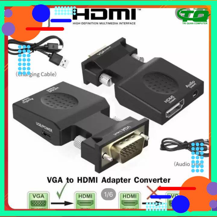 Vga TO HDMI adapter (with audio) Box | Shopee Philippines