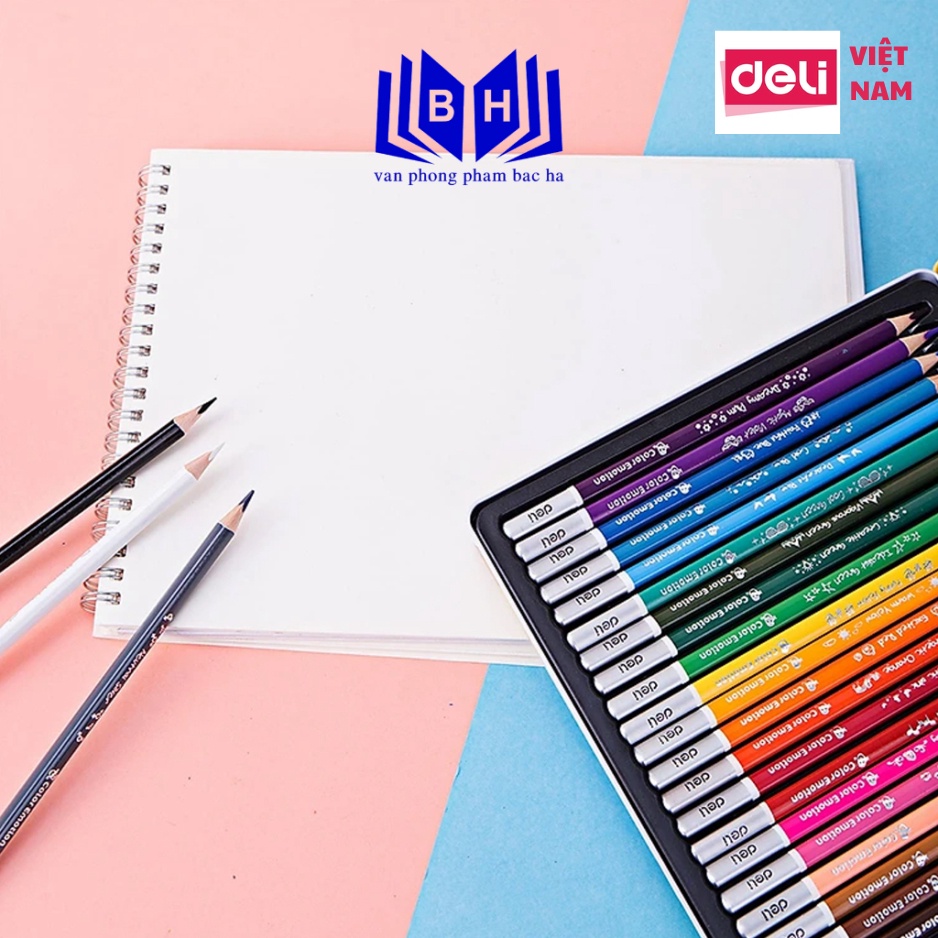 Deli iron box student colored pencils 12/ 24/ 36 colors/box - C00205 ...