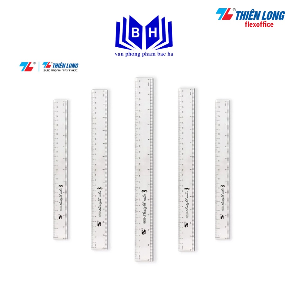 Straight Ruler Thien Long SR-03 - Hard Plastic Ruler 30cm Thien Long ...