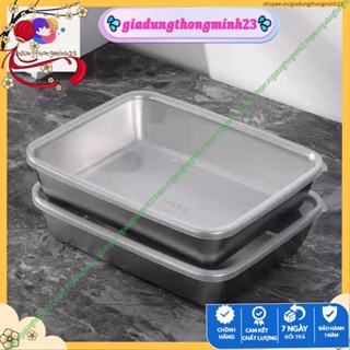 304 Stainless Steel Kitchen Food Tray Container With Lid For Meal