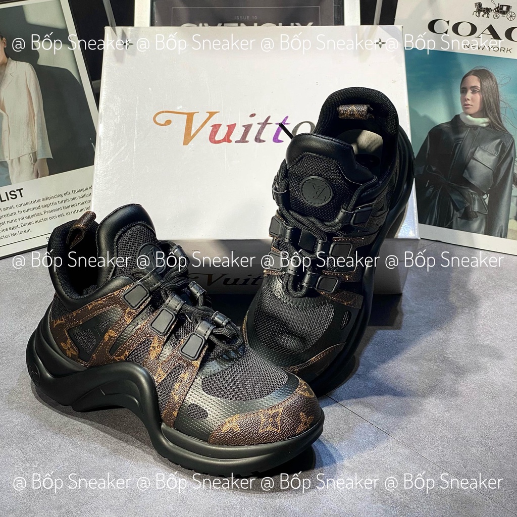 Louis Vuitton Calfskin Patent Monogram LV Archlight Sneaker Size