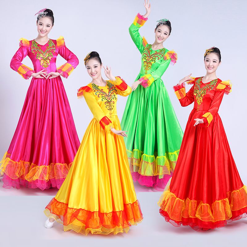 Opening dance dress for Straw performers, adult ethnic danc Opening