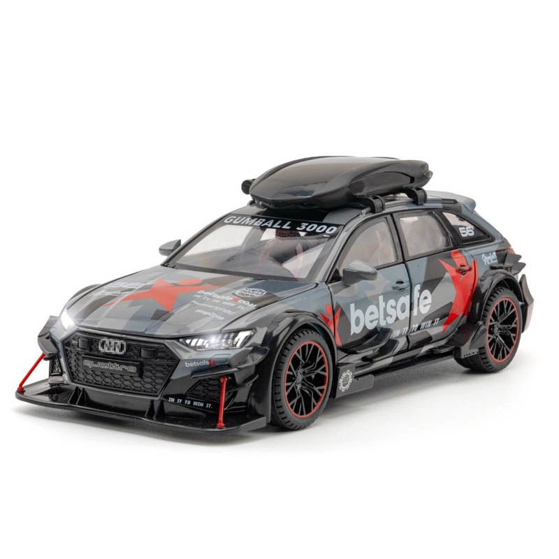 Simulation 1/24 ADUI Audi RS6 Modified Version Alloy Sports Car Model ...