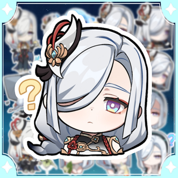 [Genshin Impact] Sticker shenhe - chibi sheer stickers (set of 15 ...
