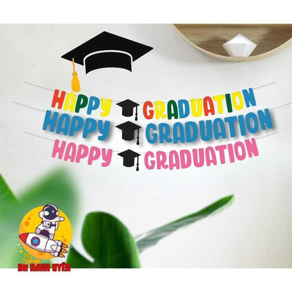 Graduation decoration hanging rope made of colorful felt fabric, 3m ...