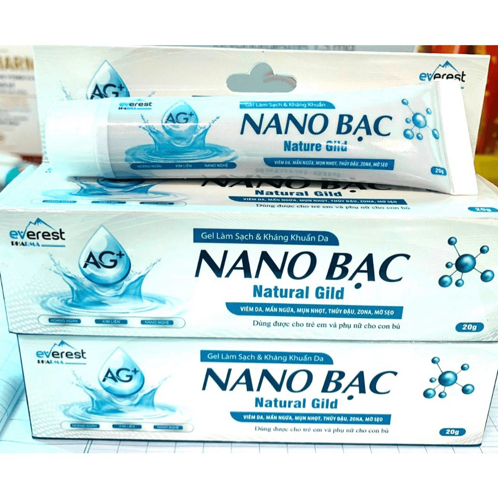 Gel nano plus silver heat rash skin care cream prevents scars, soothes