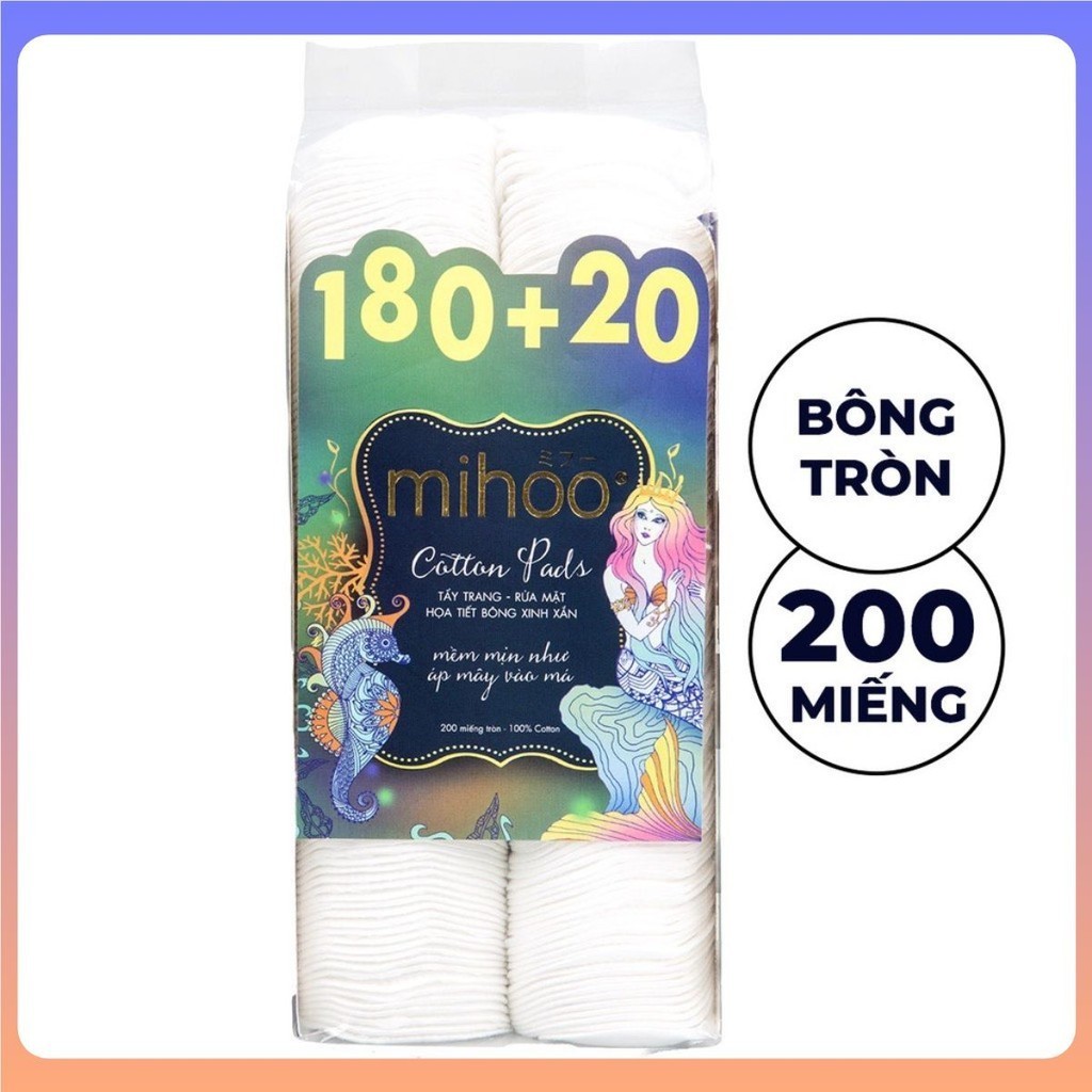 Mihoo COTTON PADS 200 PIECES (GENUINE) | Shopee Philippines