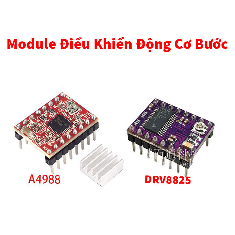 Stepper motor control Module A4988, DRV8825 (With Heatsink) | Shopee ...