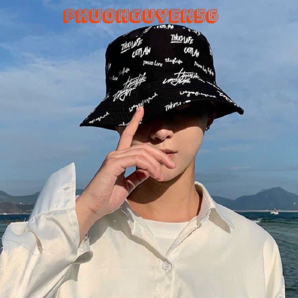 Double-sided round brim bucket hat, Hip Hop Double-Sided Short Brim ...