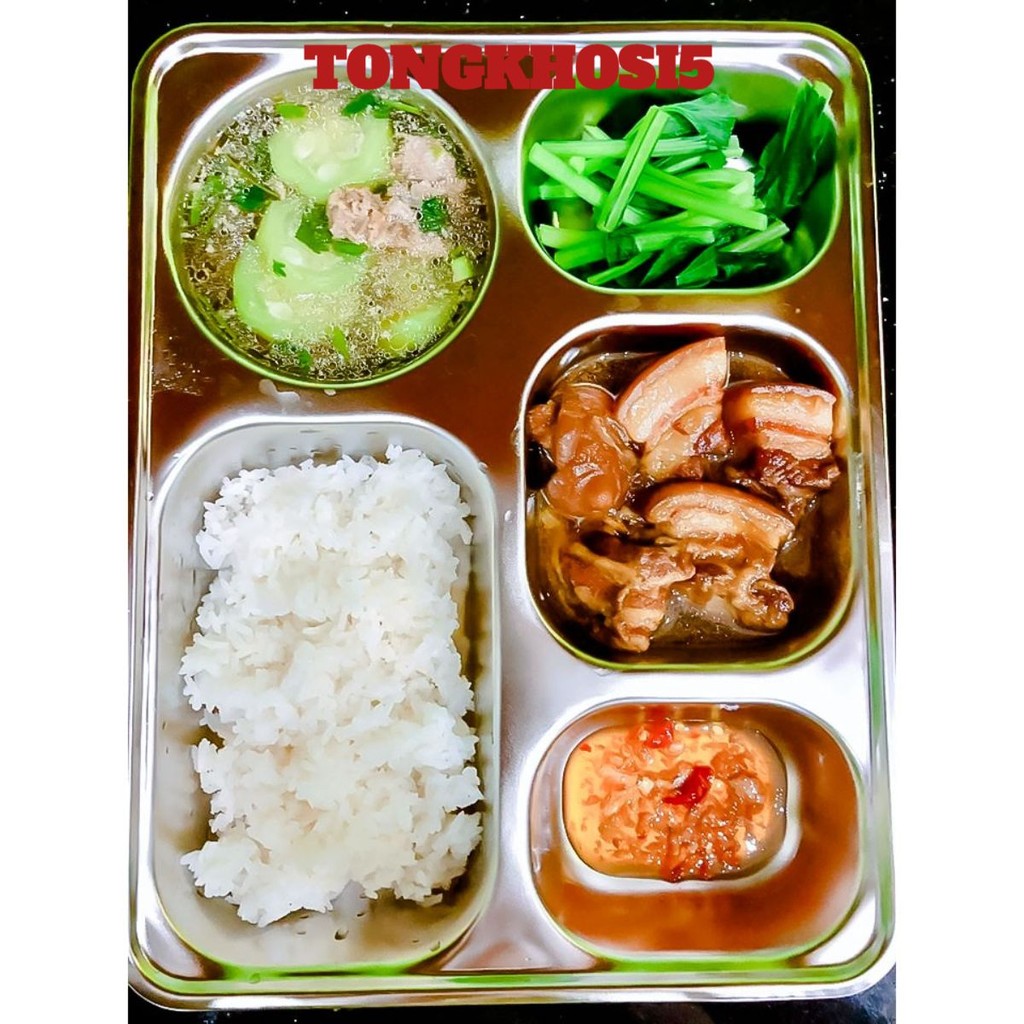 3/4/5 Deep Compartment Stainless Steel Rice Tray, Convenient, Safe for ...