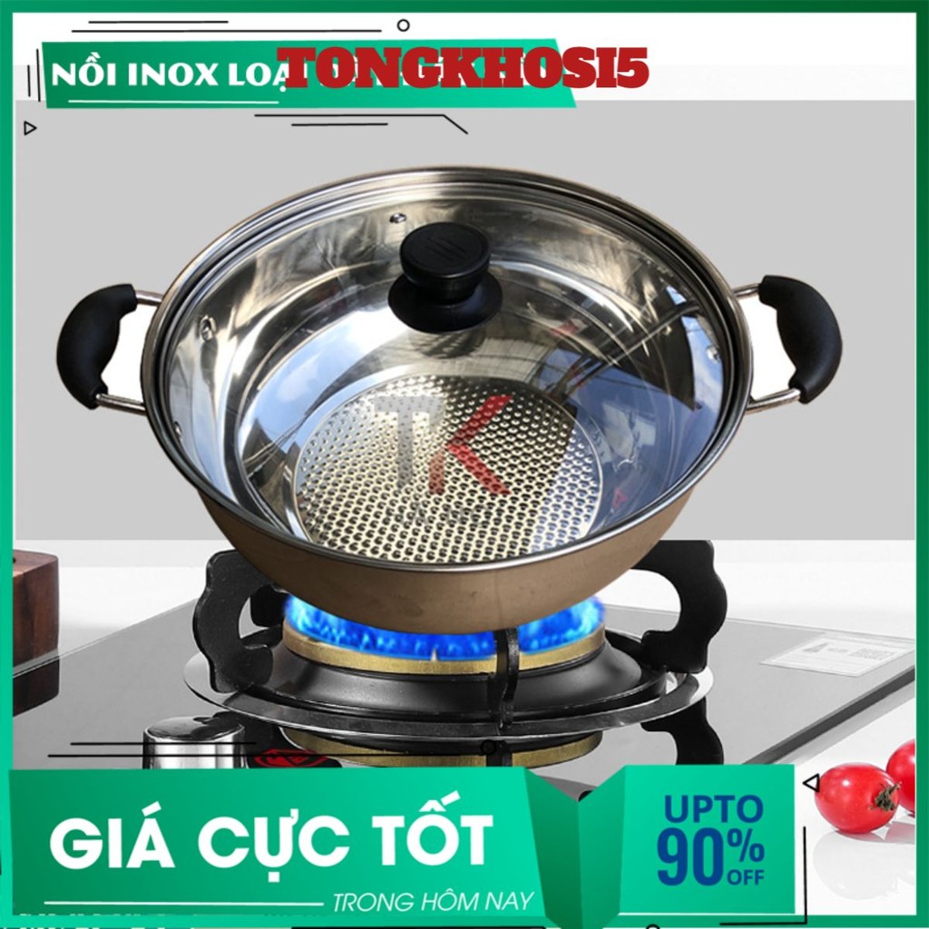 28cm Glass Lid Hot Pot 304 Stainless Steel AntiRust with Rough Bottom